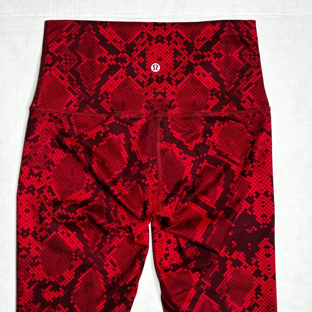 Lululemon Athletica Red Python Print Leggings - image 4